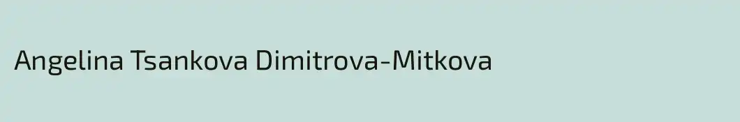 Angelina Tsankova Dimitrova-Mitkova